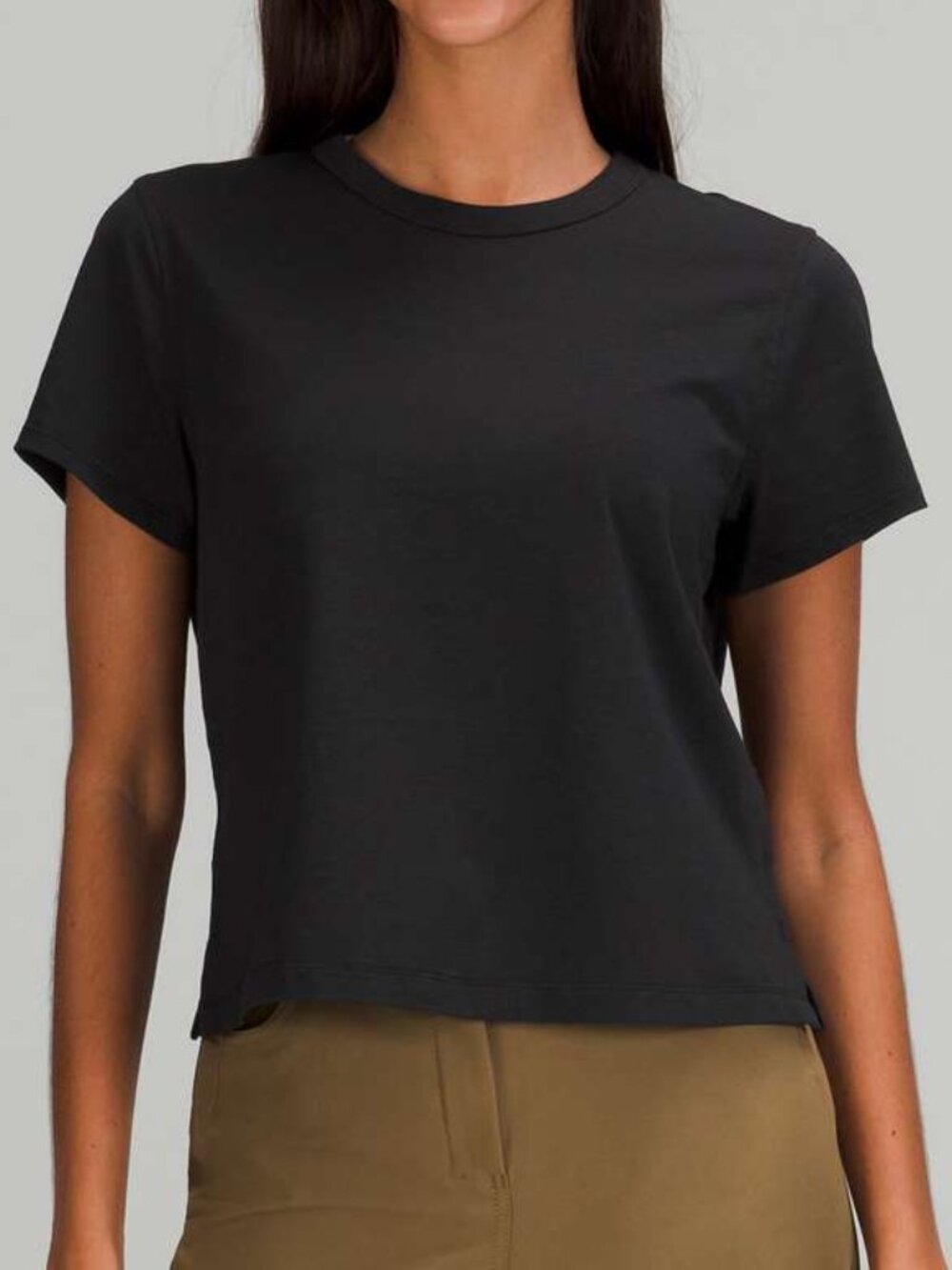 Lululemon Classic-Fit Cotton-Blend T-Shirt Black size 6 NWOT